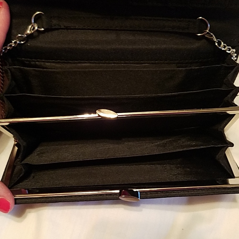 Ladies Clutch / Wallet Gray Snake Pattern - image 7